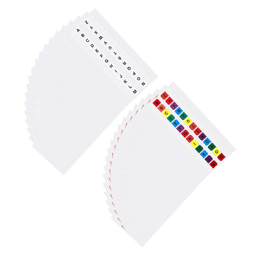 Gadpiparty 30-Sheet Colorful Alphabet Index Tabs, Self-Adhesive Page Markers