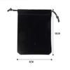 Small Drawstring Velvet Pouches, 10-Pack, 8 x 10 cm view 2