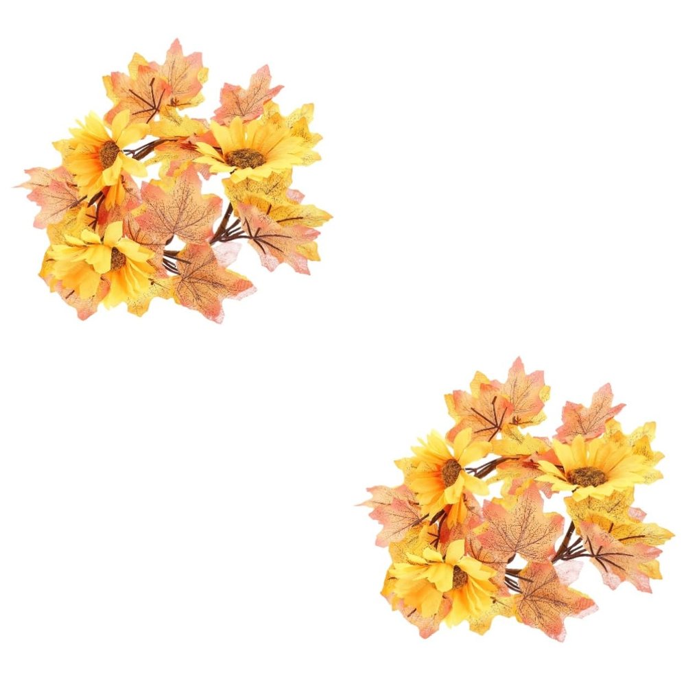 Cabilock 2-Piece Fall Maple Leaf Wreath Set