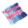 Akozon 12pcs Gradient Bright Color Polyester Embroidery Thread Set view 1