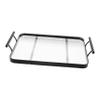 CHICAMPERA Stainless Steel Serving Tray with Handles, Rectangular and Sturdy, for Serving Food, Coffee and Snacks in the Kitchen, Dining Area and Living Room view 1