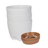 HEMOTON 3-Piece Self-Watering Flower Pot Set with Cotton Rope view 1