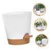 HEMOTON 3-Piece Self-Watering Flower Pot Set with Cotton Rope view 4