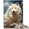 1000-Piece White Wolf Wooden Puzzle for Adults and Teens, Ages 14+, 50 x 75 cm view 2