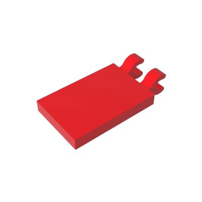 GDS-896 Special Tile 2x3 with 2 Clips (Angled Clips), 50 pcs, Compatible with LEGO 30350, 65886, 4297713, DIY Parts and MOC Components for Major Brick Brands, Red 21