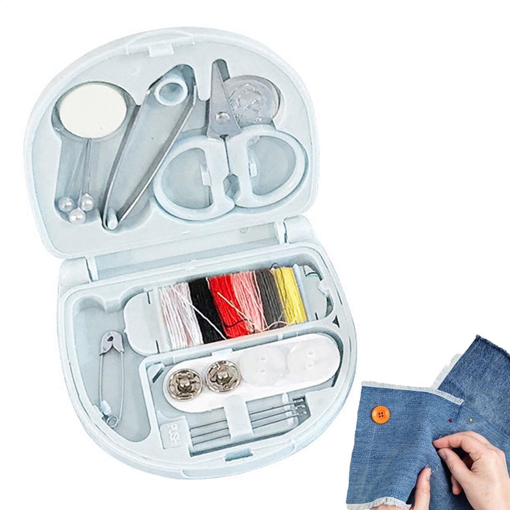 Mini Sewing Kit - Portable Travel Accessories with 6 Colorful Spools