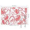 Set of 6 Heart Placemats, Heat-Resistant, Washable, Non-Slip view 2