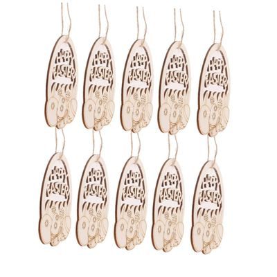 Homoyoyo 20 Pack Wooden Easter Ornaments