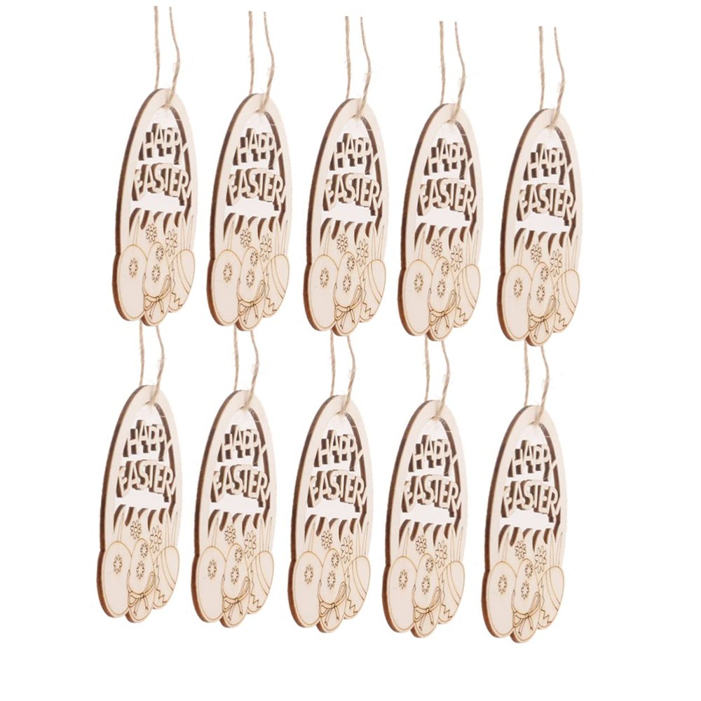 Homoyoyo 20 Pack Wooden Easter Ornaments