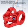 Asixxsix Short Bicycle Stem, 31.8 mm Handlebar Clamp, CNC Aluminum Alloy, Hollow Design, Red view 2