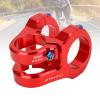 Asixxsix Short Bicycle Stem, 31.8 mm Handlebar Clamp, CNC Aluminum Alloy, Hollow Design, Red view 3