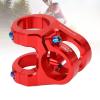 Asixxsix Short Bicycle Stem, 31.8 mm Handlebar Clamp, CNC Aluminum Alloy, Hollow Design, Red view 4