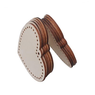LOLIPPYY 10-Piece Heart-Shaped Wood Discs