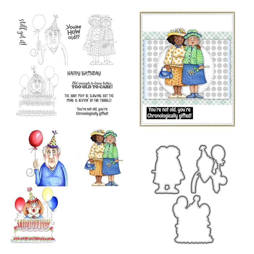 Birthday Stamps and Cutting Dies for Card Making, Cake Decorating, and DIY Scrapbooking