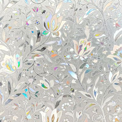 shinfly Window Film Privacy Self-Adhesive | Stained Glass Window Film 44.5 x 200 cm