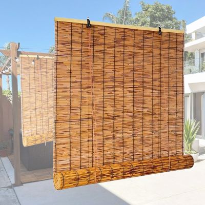 CMJYMX Bamboo Roller Blind (60-140cm Wide)