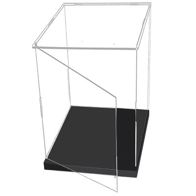 Acrylic Display Case, Clear Dustproof Square Storage Box with Door, 20 x 20 x 64 cm (8 x 8 x 25 in)