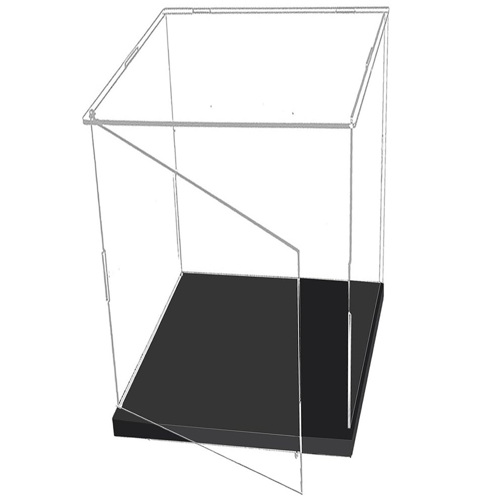 Acrylic Display Case, Clear Dustproof Square Storage Box with Door, 20 x 20 x 64 cm (8 x 8 x 25 in)