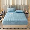 Quilted Washable Zippered Mattress Cover, Adjustable Size, Moisture-Resistant, Breathable Soft Mattress Protector – Cyan, 200 x 200 + 10 cm view 3