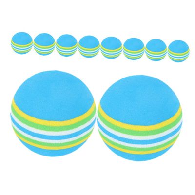 SKISUNO 10-Piece Colorful EVA Foam Golf Practice Balls, Shape-Stable and Bite-Resistant, for Indoor Training and Play with Cats