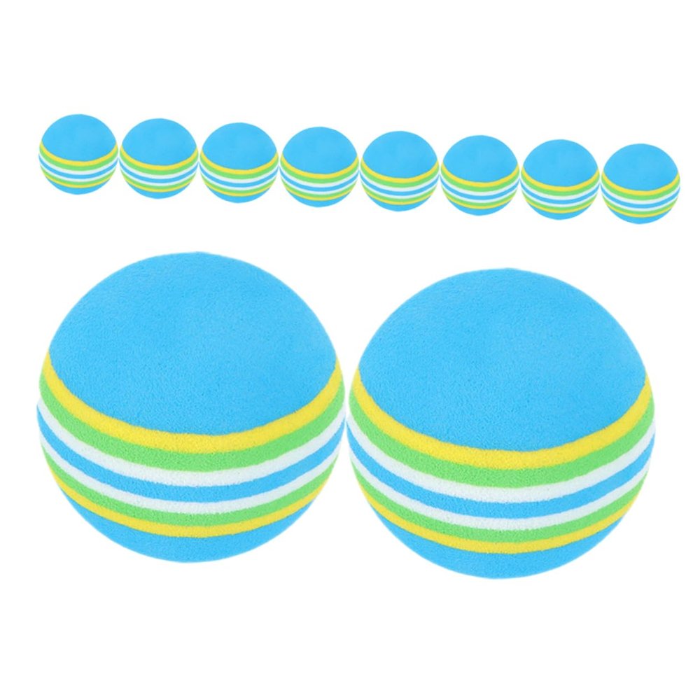 SKISUNO 10-Piece Colorful EVA Foam Golf Practice Balls, Shape-Stable and Bite-Resistant, for Indoor Training and Play with Cats