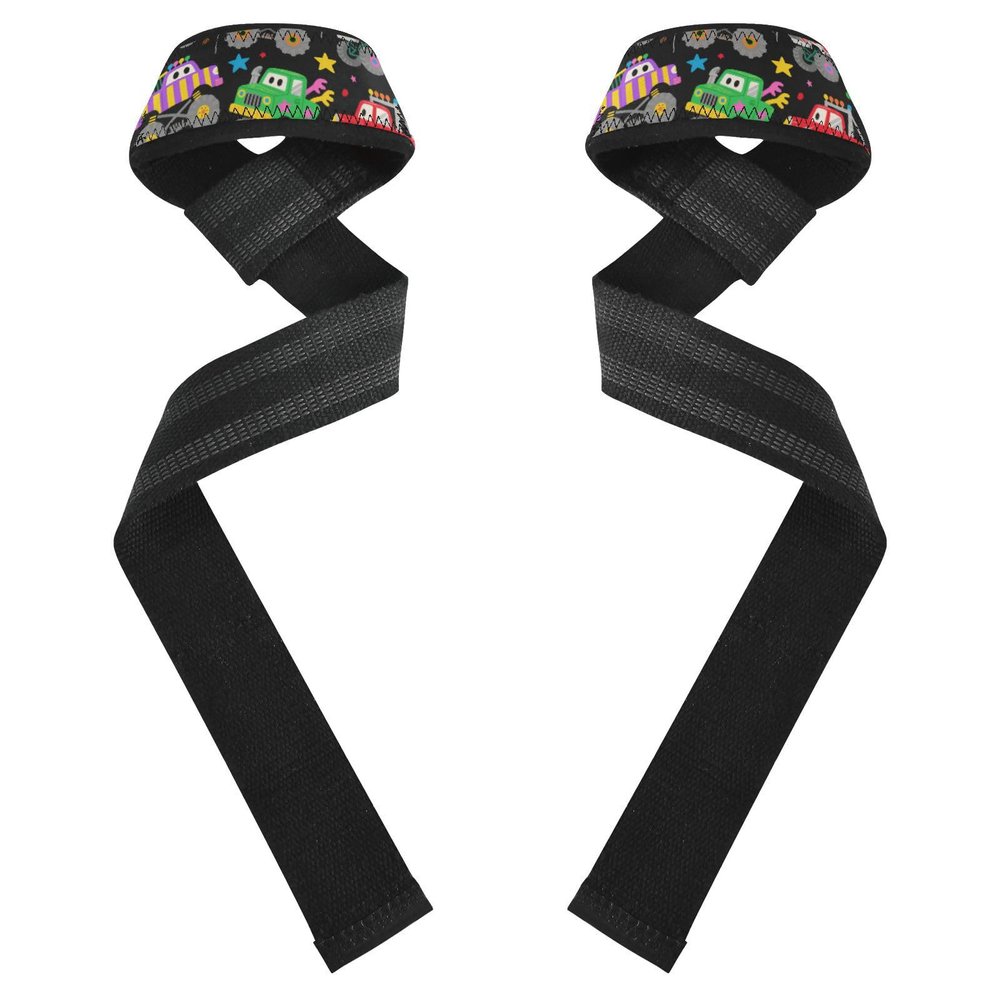 Wrist Wraps and Lifting Straps, 66 cm, Padded Neoprene, for Weightlifting, Bodybuilding, Powerlifting, and Deadlifts