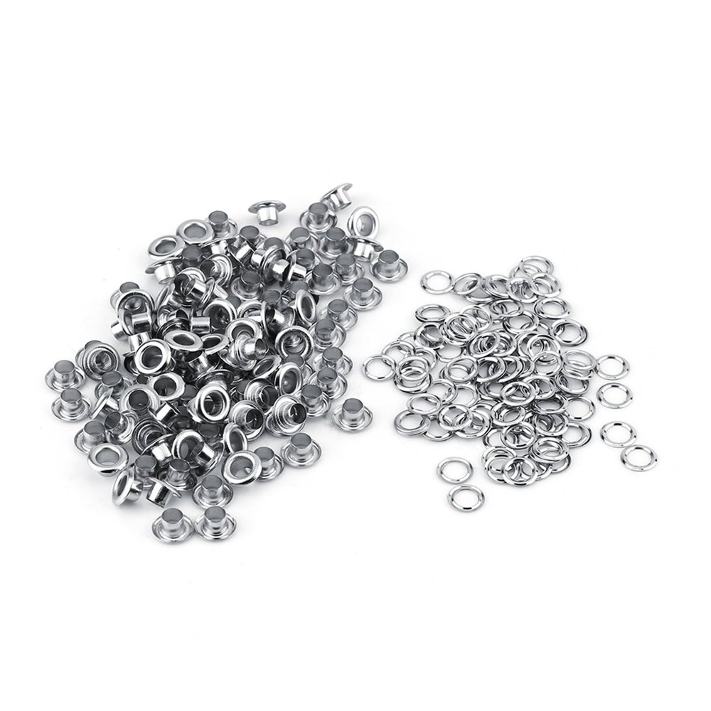 Ausla 100 Pcs Brass Rivets 5mm Silver for Leatherwork