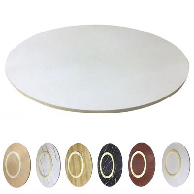 Large Wooden Lazy Susan Turntable, 30/36/40 in, 360° Round Rotating Serving Tray for Dining Tables, Beige, 27.6 in