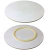 Large Wooden Lazy Susan Turntable, 30/36/40 in, 360° Round Rotating Serving Tray for Dining Tables, Beige, 27.6 in view 2