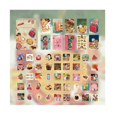 Fictory 55-Piece Food Scrapbooking Stickers