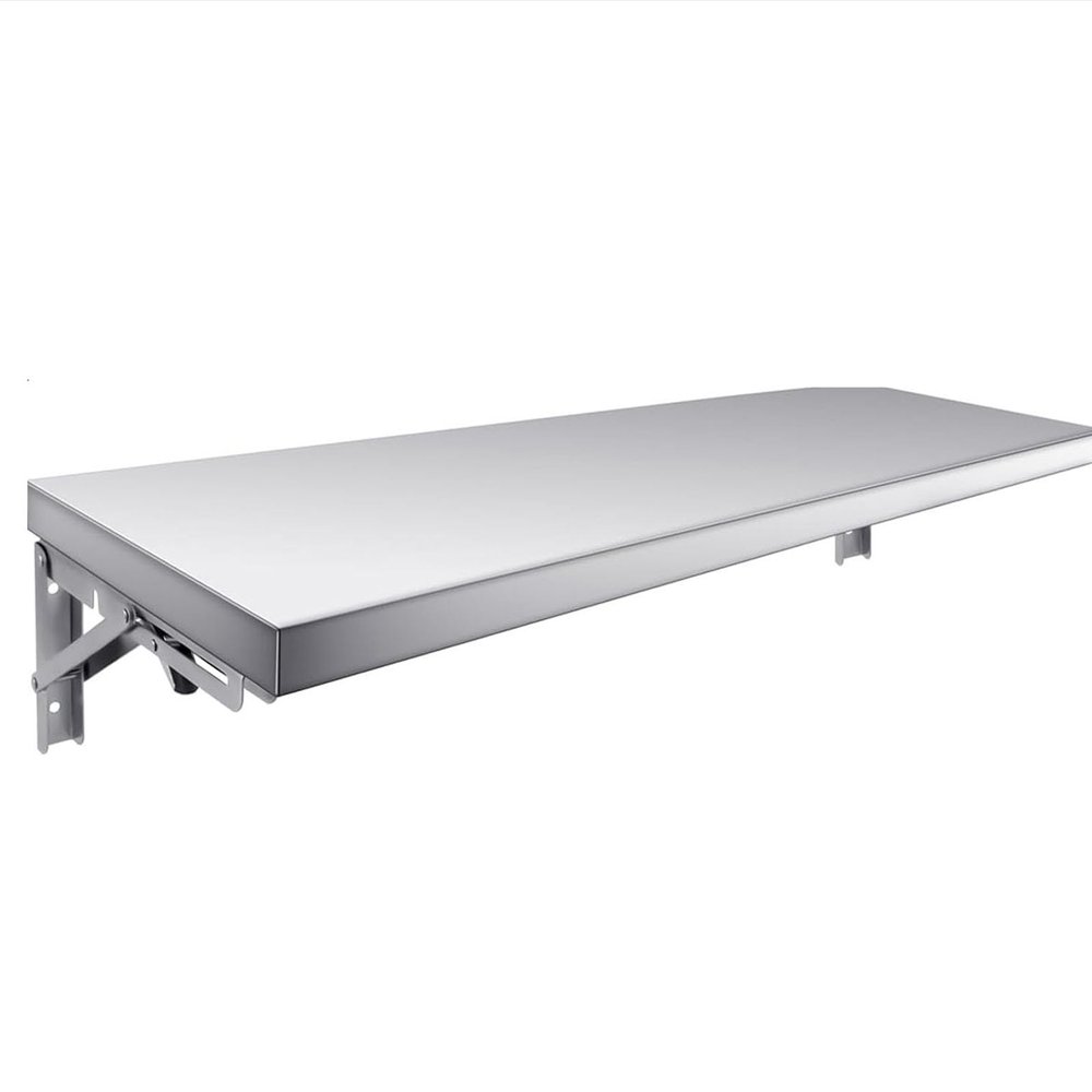 Folding Stainless Steel Wall Shelf, 80 x 35 cm