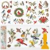 GLOBLELAND 4-Pack Christmas Cardinal Rub-On Transfers view 1