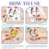GLOBLELAND 4-Pack Christmas Cardinal Rub-On Transfers view 3