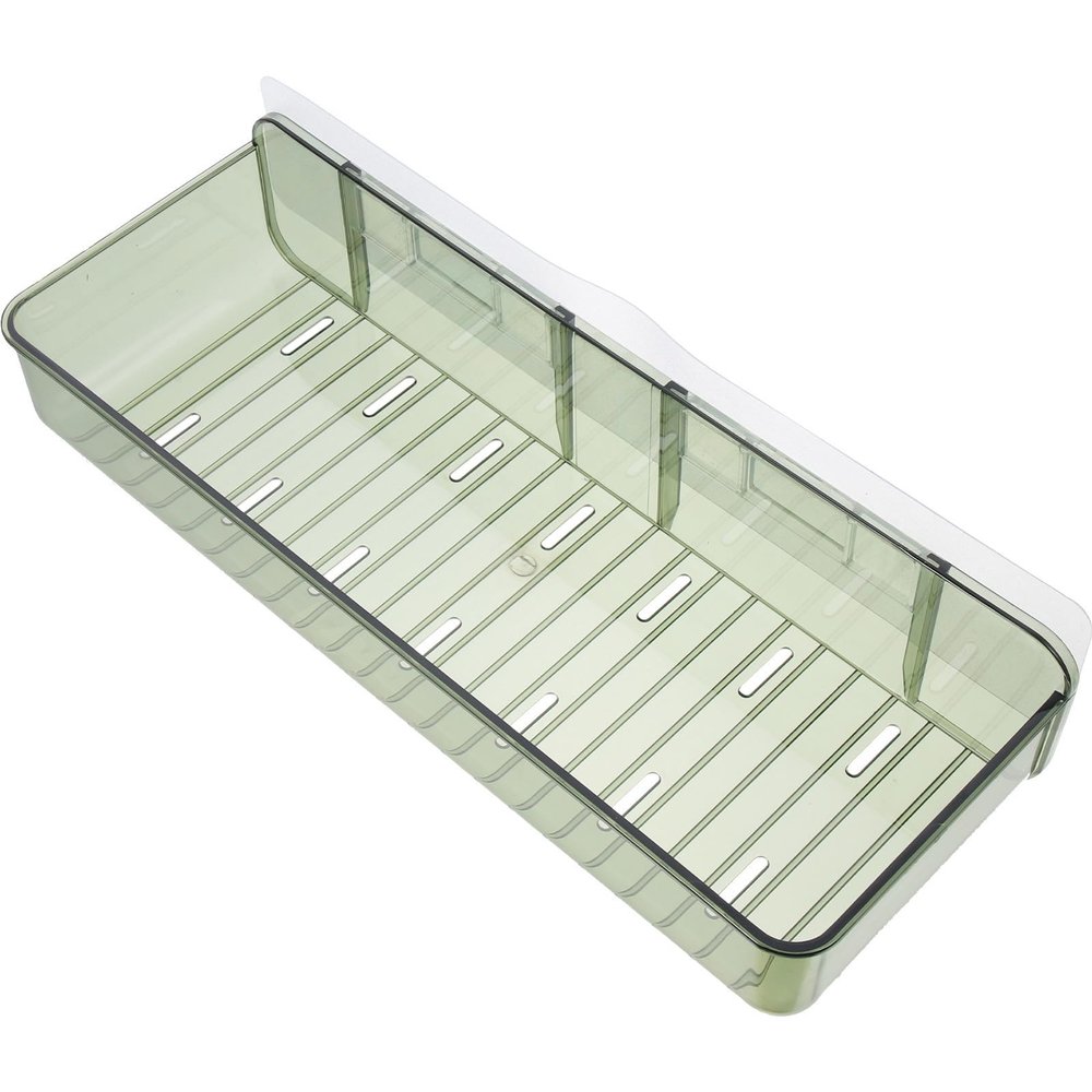 HOLIDYOYO Wall-Mounted PET Bathroom Shelf Organizer, No Drilling, for Shampoo, Spices and Toiletries
