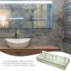HOLIDYOYO Wall-Mounted PET Bathroom Shelf Organizer, No Drilling, for Shampoo, Spices and Toiletries view 3