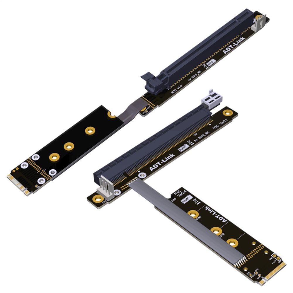 M.2 to PCIe Adapter Extension Cable, PCIe 4.0 Riser