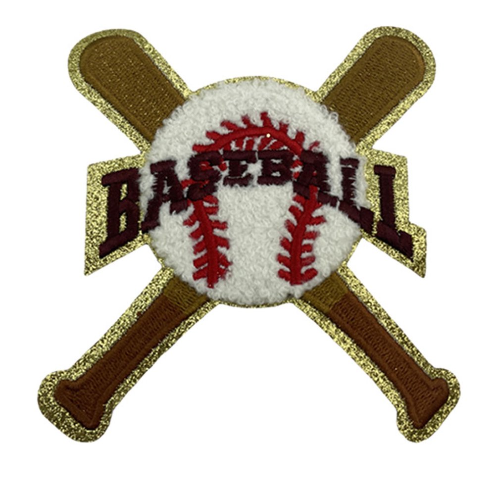 Embroidered Softball Iron-On Patches