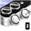Zeponny Camera Lens Protector Compatible with Samsung Galaxy Z Flip 6, Automatic Alignment with Individual Aluminum Rings, Tempered Glass Camera Protector, Silver view 1
