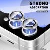 Zeponny Camera Lens Protector Compatible with Samsung Galaxy Z Flip 6, Automatic Alignment with Individual Aluminum Rings, Tempered Glass Camera Protector, Silver view 2