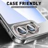 Zeponny Camera Lens Protector Compatible with Samsung Galaxy Z Flip 6, Automatic Alignment with Individual Aluminum Rings, Tempered Glass Camera Protector, Silver view 3