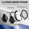 Zeponny Camera Lens Protector Compatible with Samsung Galaxy Z Flip 6, Automatic Alignment with Individual Aluminum Rings, Tempered Glass Camera Protector, Silver view 4