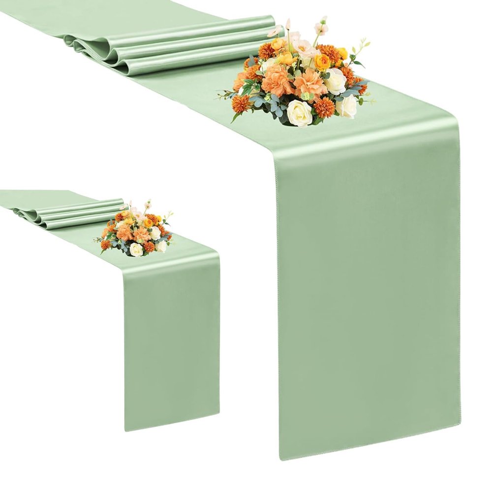 High-Quality Sage Green Table Runner