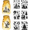 CREATCABIN 12 Sheets Christmas Mason Jar Stickers view 1