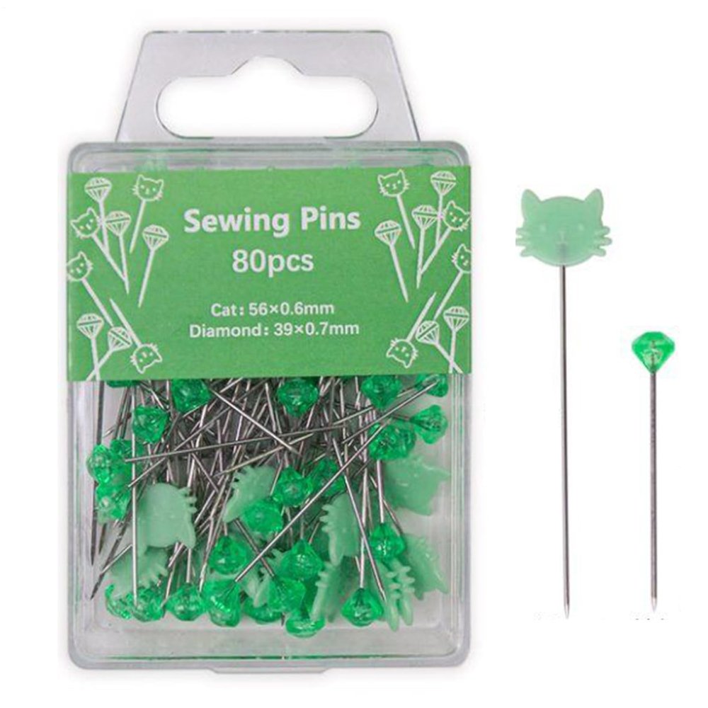 Straight Sewing Needles, 80 pcs, Satin Needles
