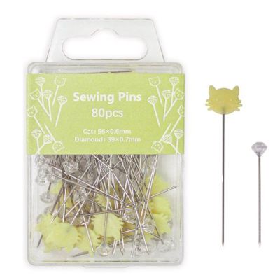 Straight Sewing Pins, 80 Count