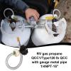 Gas Pressure Regulator Hose with Pressure Gauge, 38 cm view 2