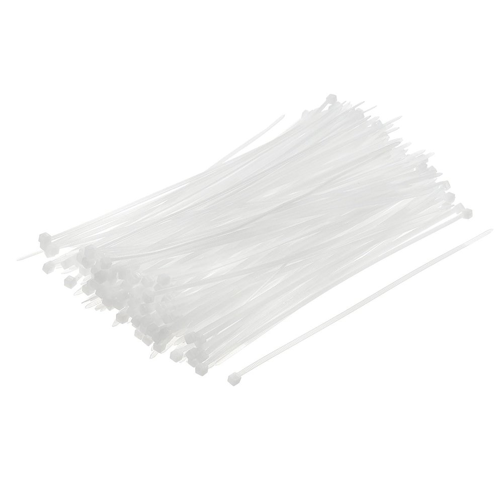 QUARKZMAN 500-Pack 8-Inch White Cable Ties for Outdoor and Garden Use