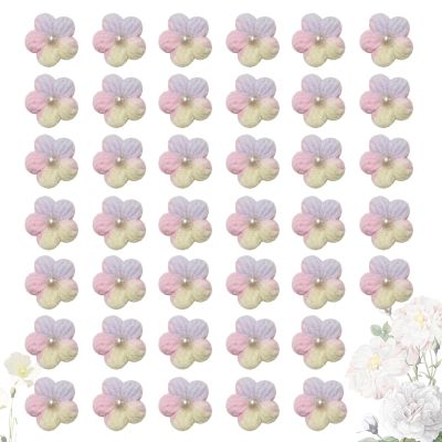 Crocheted Flower Appliqués, 40 Miniature Flowers