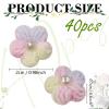 Crocheted Flower Appliqués, 40 Miniature Flowers view 2