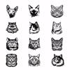 SUPERDANT 12-Piece Cat Head Transfer Paper view 1